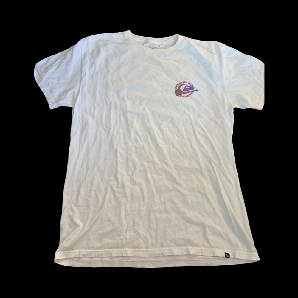 Quiksilver White Short Sleeve Tee with Graphic